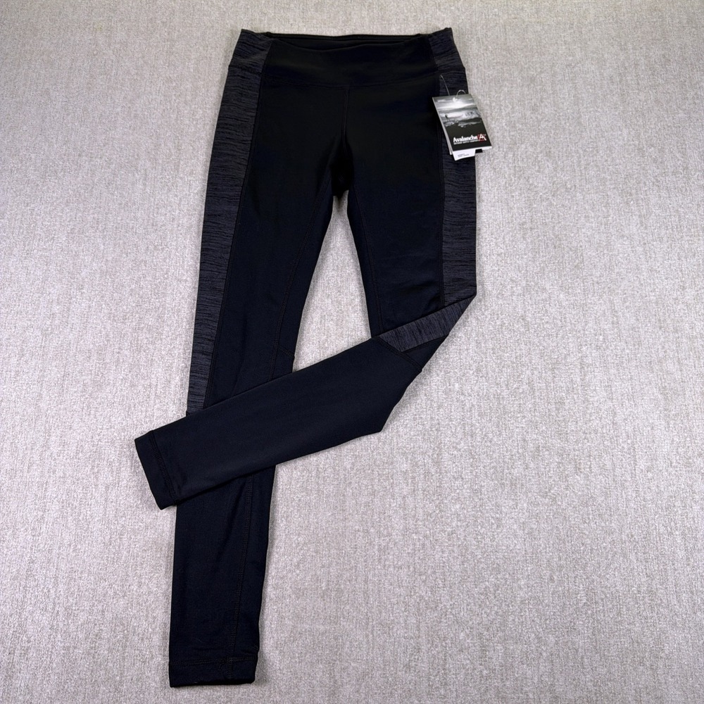 NWT Avalanche Womens Small High Waisted Comfort & Compression Leggings Black